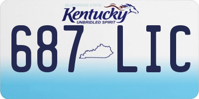 KY license plate 687LIC