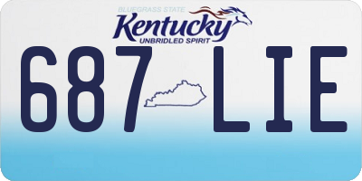 KY license plate 687LIE