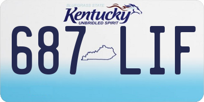 KY license plate 687LIF