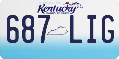 KY license plate 687LIG