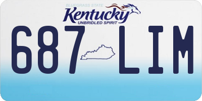 KY license plate 687LIM