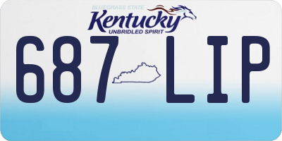 KY license plate 687LIP