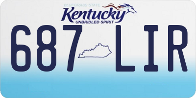 KY license plate 687LIR