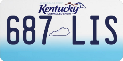 KY license plate 687LIS
