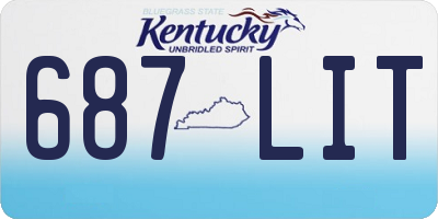 KY license plate 687LIT