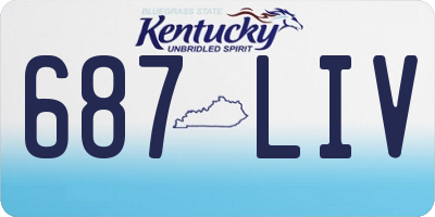 KY license plate 687LIV
