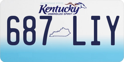 KY license plate 687LIY