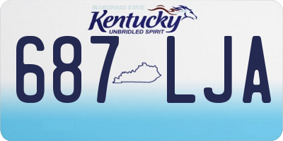 KY license plate 687LJA