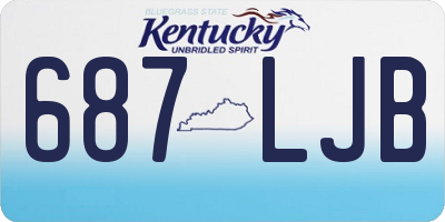 KY license plate 687LJB
