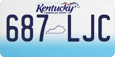 KY license plate 687LJC