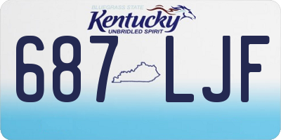 KY license plate 687LJF