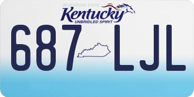 KY license plate 687LJL