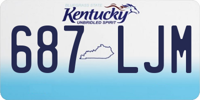 KY license plate 687LJM