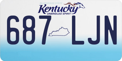 KY license plate 687LJN