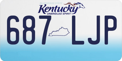 KY license plate 687LJP