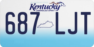 KY license plate 687LJT