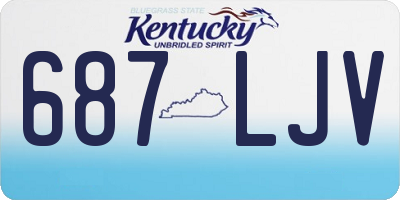 KY license plate 687LJV