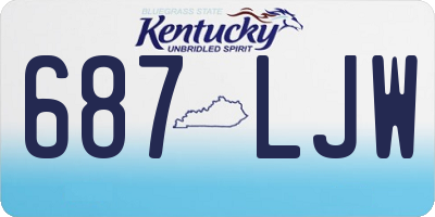 KY license plate 687LJW