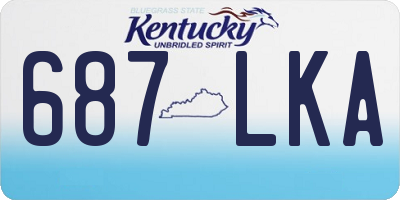 KY license plate 687LKA