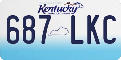 KY license plate 687LKC