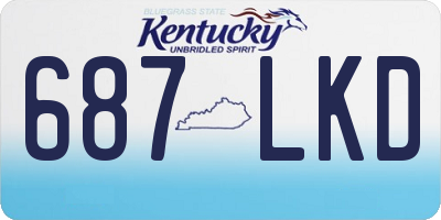 KY license plate 687LKD