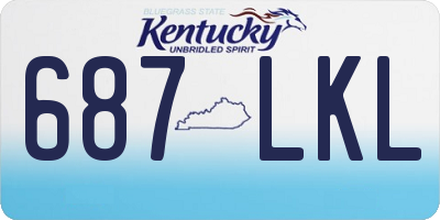 KY license plate 687LKL