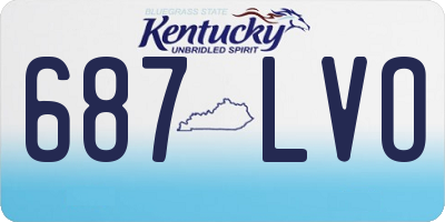KY license plate 687LVO