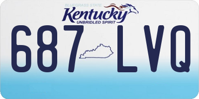 KY license plate 687LVQ