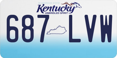 KY license plate 687LVW