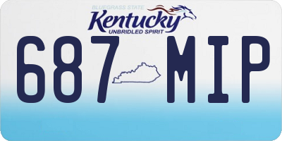 KY license plate 687MIP