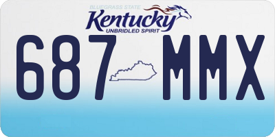 KY license plate 687MMX