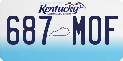 KY license plate 687MOF