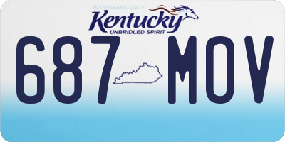 KY license plate 687MOV