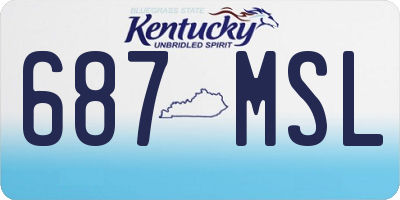 KY license plate 687MSL