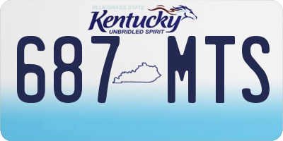 KY license plate 687MTS