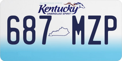 KY license plate 687MZP