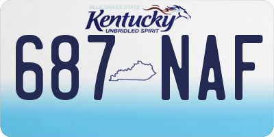 KY license plate 687NAF