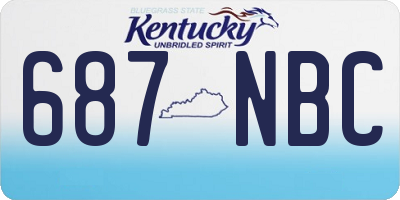 KY license plate 687NBC
