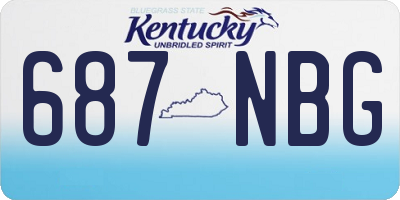 KY license plate 687NBG