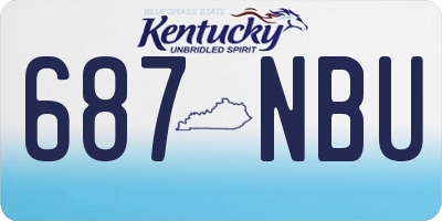 KY license plate 687NBU