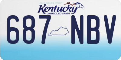 KY license plate 687NBV