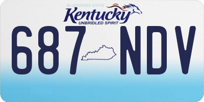 KY license plate 687NDV