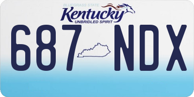 KY license plate 687NDX