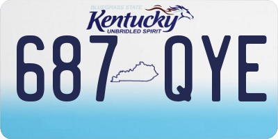 KY license plate 687QYE