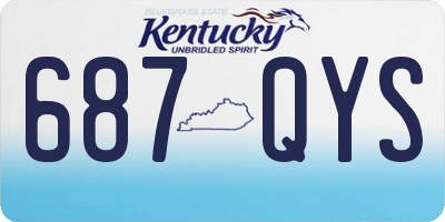KY license plate 687QYS