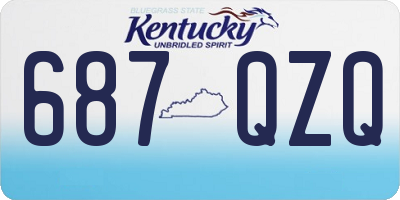 KY license plate 687QZQ
