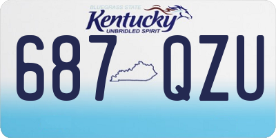 KY license plate 687QZU