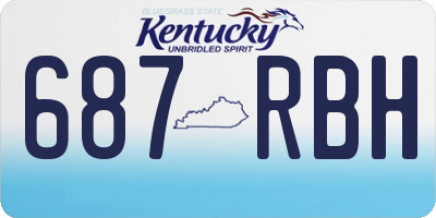KY license plate 687RBH