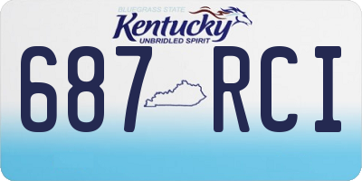 KY license plate 687RCI