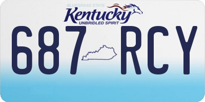 KY license plate 687RCY